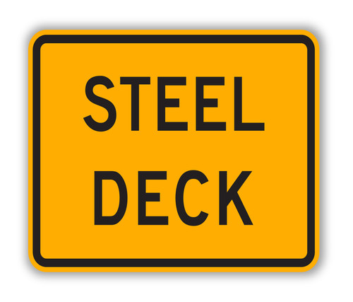 W8-5bp STEEL DECK Sign - Road Conditions Signs | TAPCO