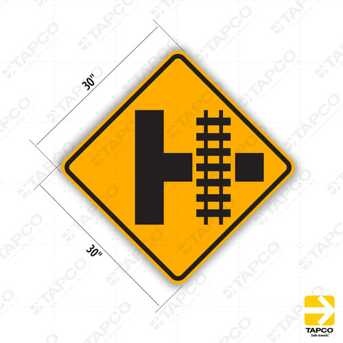 W10-3 TRAIN CROSSING AND INTERSECTION ADVANCE WARNING