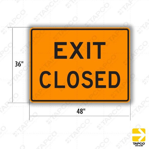 E5-2a EXIT CLOSED Sign - Exit Signs | TAPCO