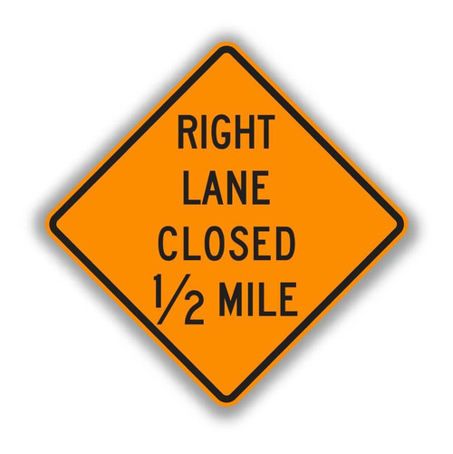 ONE LANE ROAD 1000 FT Sign W20-4 - Orange Construction Signs | TAPCO