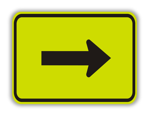 W16-5P Supplemental Arrow Plaque - Advance Traffic Control Signs