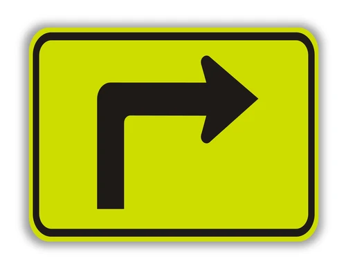W16-6P Supplemental Arrow Plaque - Advance Traffic Control Signs