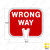 Cone and Delineator Wrong-Way Sign Cone and Delineator Wrong-Way Sign