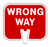 Cone and Delineator Wrong-Way Sign Cone and Delineator Wrong-Way Sign
