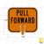 Cone and Delineator Pull Forward Sign Cone and Delineator Pull Forward Sign