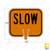 Cone and Delineator Slow Sign Cone and Delineator Slow Sign
