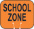 Cone and Delineator School Zone Sign
