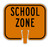 Cone and Delineator School Zone Sign