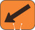 Cone and Delineator Down Left Arrow Sign Cone and Delineator Down Left Arrow Sign