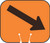 Cone and Delineator Down Right Arrow Sign Cone and Delineator Down Right Arrow Sign