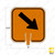 Cone and Delineator Down Right Arrow Sign Cone and Delineator Down Right Arrow Sign