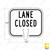 Cone and Delineator Lane Closed Sign Cone and Delineator Lane Closed Sign