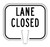 Cone and Delineator Lane Closed Sign Cone and Delineator Lane Closed Sign