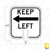 Cone and Delineator Keep Left With Arrow Sign Cone and Delineator Keep Left With Arrow Sign