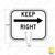 Cone and Delineator Keep Right With Arrow Sign