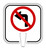 Cone and Delineator No Left Turn Symbol Sign