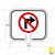 Cone and Delineator No Right Turn Symbol Sign