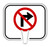 Cone and Delineator No Right Turn Symbol Sign