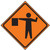 Roll-Up Sign Face Flagger Ahead Symbol Roll-Up Sign Face Flagger Ahead Symbol
