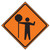 Roll-Up Sign Face Flagger/Stop Ahead Symbol  Roll-Up Sign Face Flagger/Stop Ahead Symbol