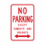 NO PARKING EXCEPT SUNDAYS AND HOLIDAYS (double arrow) Sign R7-3D NO PARKING EXCEPT SUNDAYS AND HOLIDAYS (double arrow) Sign R7-3D