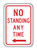R7-4L NO STANDING ANY TIME (left arrow) Sign R7-4L NO STANDING ANY TIME (left arrow) Sign