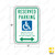 RESERVED PARKING with ADA Handicap (Symbol) with WI DIS text (double arrow) Sign R7-8WID