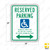 RESERVED PARKING with ADA Handicap (Symbol) with WI DIS text (double arrow) Sign R7-8WID