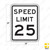 SPEED LIMIT 25 Sign R2-1