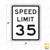 SPEED LIMIT 35 Sign R2-1 SPEED LIMIT 35 Sign R2-1