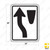Divided Highway Left (Symbol) Sign R4-8 Divided Highway Left (Symbol) Sign R4-8