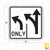 Double Lane Control Sign Left Turn ONLY with Left Turn & Straight (symbol) Sign R3-8L Double Lane Control Sign Left Turn ONLY with Left Turn & Straight (symbol) Sign R3-8L
