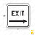 EXIT with Right Arrow Sign D-17R EXIT with Right Arrow Sign D-17R