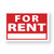 Corrugated Plastic FOR RENT Sign Corrugated Plastic FOR RENT Sign