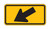 Down Diagonal Left Arrow Sign W16-7PL