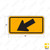 Down Diagonal Left Arrow Sign W16-7PL
