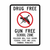 DRUG FREE GUN FREE SCHOOL ZONE (with Symbol) Sign SY-1