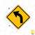 Divided Highway Ends (Symbol) Sign W6-2