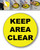 KEEP AREA CLEAR – DURAMarker® Ultra: Full-Color, Indoor Floor Signage