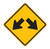 Two Downward Diagonal Arrows (Symbol) Sign W12-1 Two Downward Diagonal Arrows (Symbol) Sign W12-1