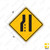 Left Lane Ends (Symbol) Sign W4-2L Left Lane Ends (Symbol) Sign W4-2L