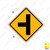 Right or Left "T" Intersection (Symbol) Sign W2-2 Right or Left "T" Intersection (Symbol) Sign W2-2