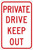 PRIVATE DRIVE KEEP OUT Sign