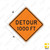 DETOUR 1000 FEET Sign W20-2