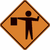 Flagger (Symbol) Ahead Sign W20-7