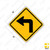 Left Turn (Symbol) Diamond Sign W1-1L