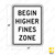 R2-10 BEGIN DOUBLE FINES ZONE SIGN