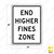 R2-11 END DOUBLE FINES ZONE SIGN