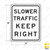 R4-3 SLOWER TRAFFIC KEEP RIGHT Sign