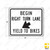 R4-4 BEGIN RIGHT TURN LANE (arrow symbol) YIELD TO BIKES Sign R4-4 BEGIN RIGHT TURN LANE (arrow symbol) YIELD TO BIKES Sign
